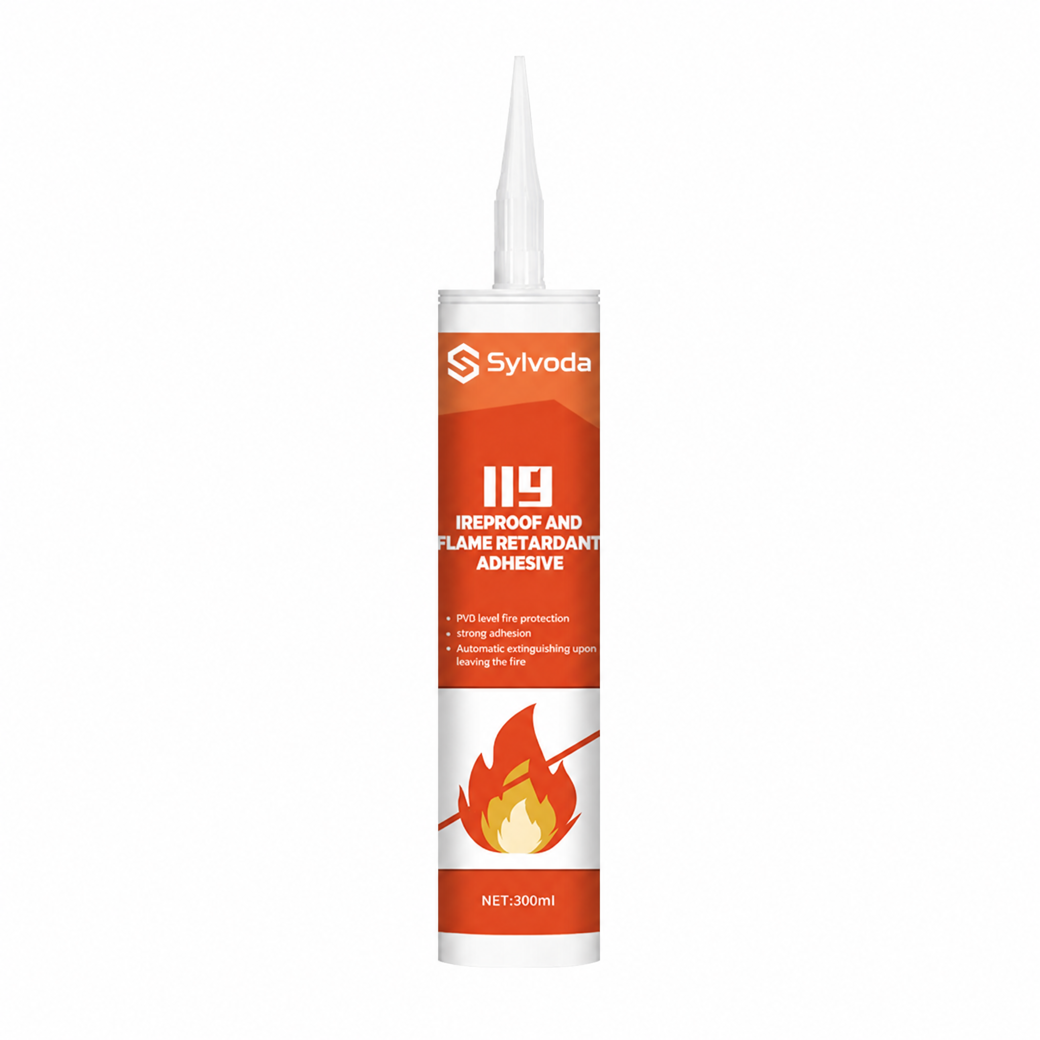 SYLVODA GP-A General Purpose Acetic Cure Silicone Sealant cartridge with blue and orange label on white background