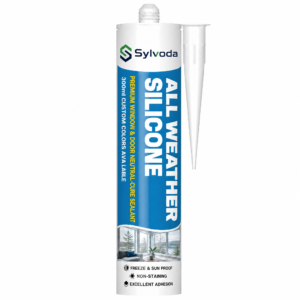 Sylvoda all weather neutral cure silicone sealant in blue cartridge for windows and doors