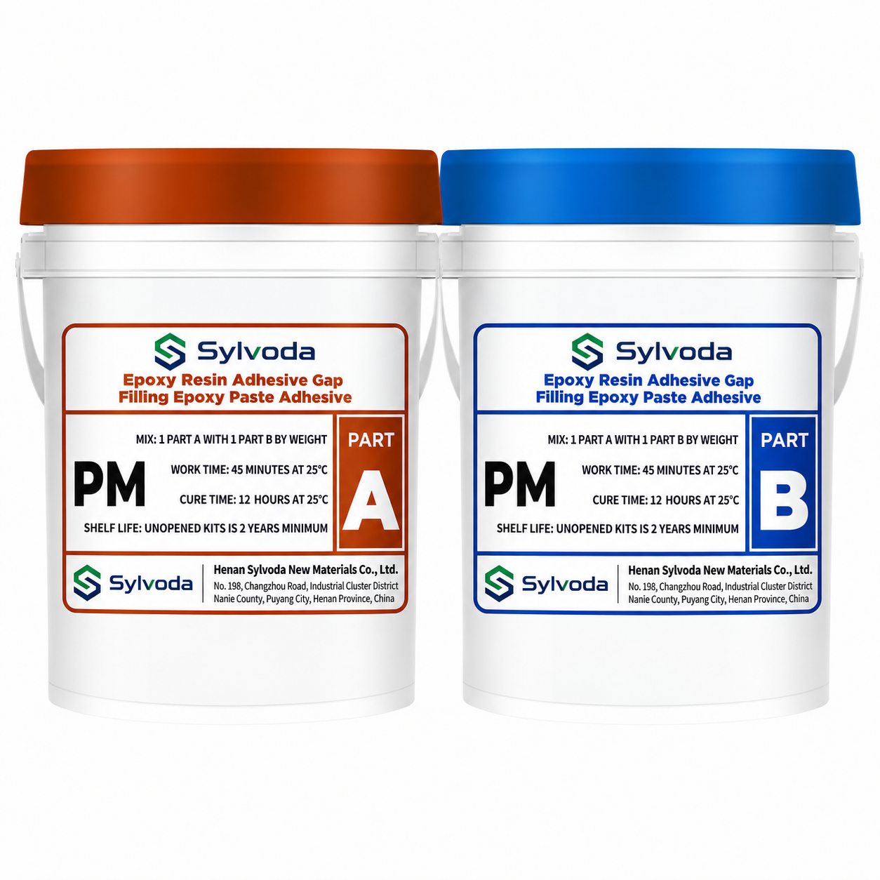 Two-component epoxy resin gap filling paste adhesive for tile, marble, stone and construction bonding