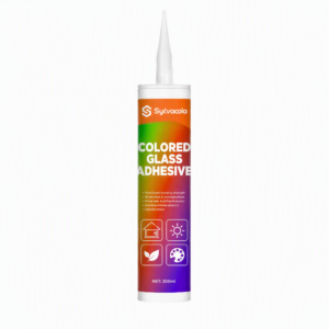 Sylvoda colored silicone sealant for glass in cartridge with multi-color gradient label